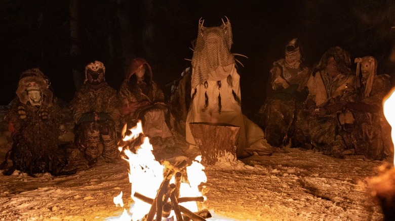 Yellowjackets cult around campfire