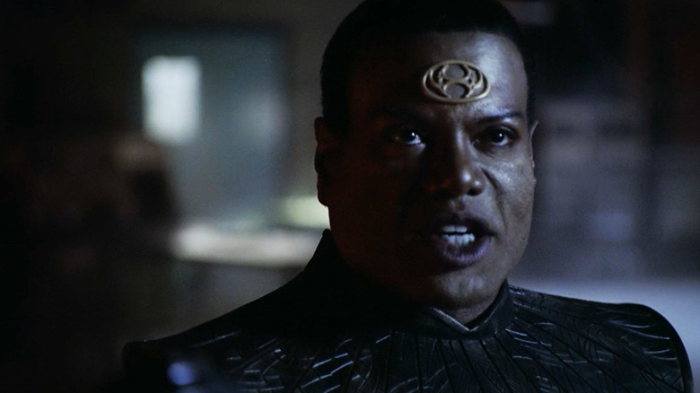 Christopher Judge's Teal'c is seen in closeup in Stargate Continuum