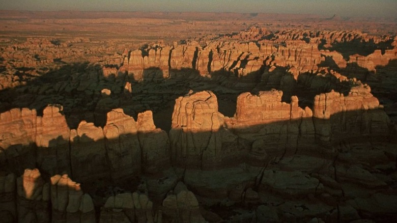 A gorgeous shot of a canyon from Koyaanisqatsi