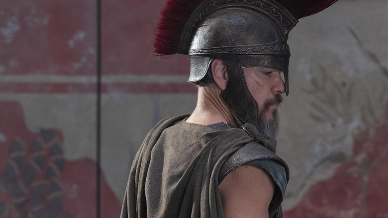 Odysseus in a helmet in Odyssey