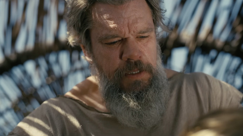 Odysseus looking distraught in The Odyssey (2026)