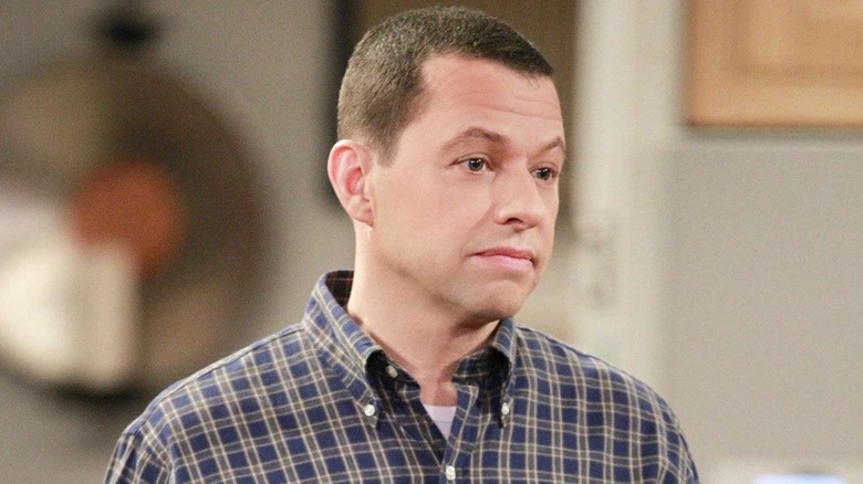 Alan Harper looking meekly on Two and a Half Men