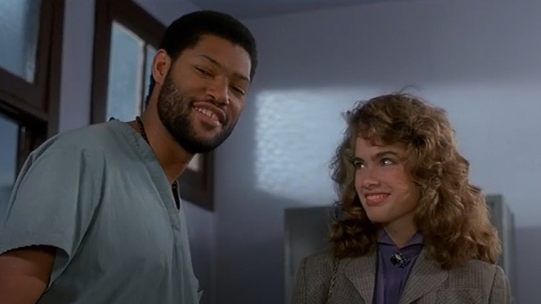 Laurence Fishburne scrubs Heather Langenkamp