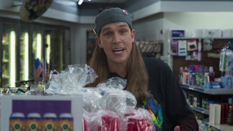 Jason Mewes as Jay, standing in an aisle in Clerks III