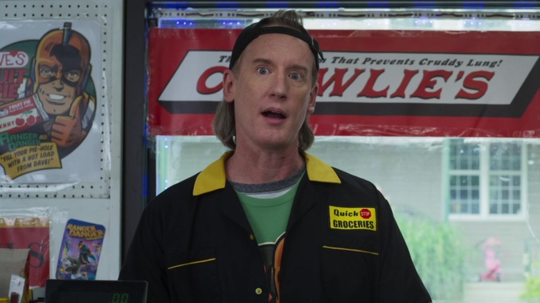 Jeff Anderson as Randal Graves, standing behind the counter in Clerks III