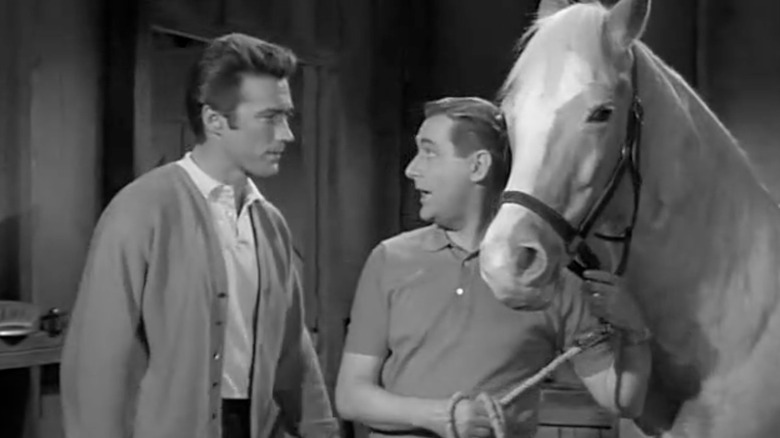 Clint Eastwood with Mister Ed in an episode of Mister Ed