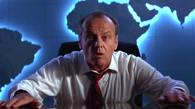 Jack Nicholson looks panicked as James Dale in Mars Attacks!