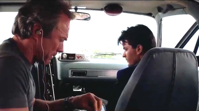 Clint Eastwood and Charlie Sheen on a stakeout in The Rookie