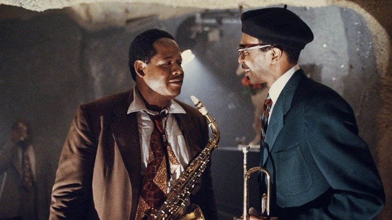 Forest Whitaker's Charlie Parker with his sax in a jazz club in Bird