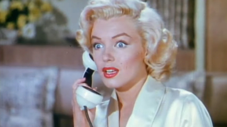 Marilyn Monroe's Lorelei Lee talks on a phone in Gentlemen Prefer Blondes