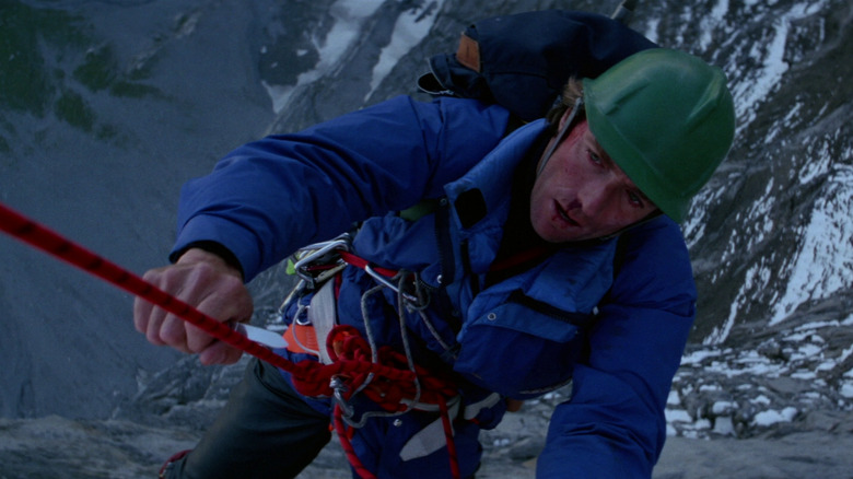Clint Eastwood climbing the Alps