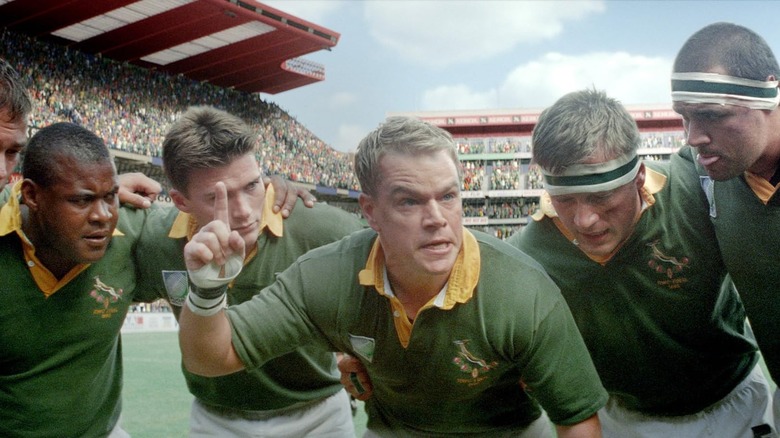 Matt Damon as Francois Pienaar rallying his team in Invictus