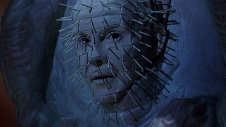 Pinhead trapped in a pillar in Hellraiser III: Hell on Earth