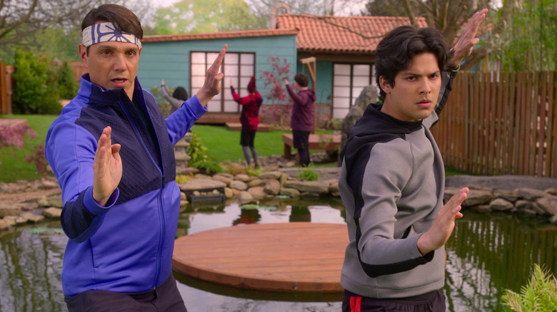 Ralph Macchio and Xolo Maridueña in Cobra Kai s4