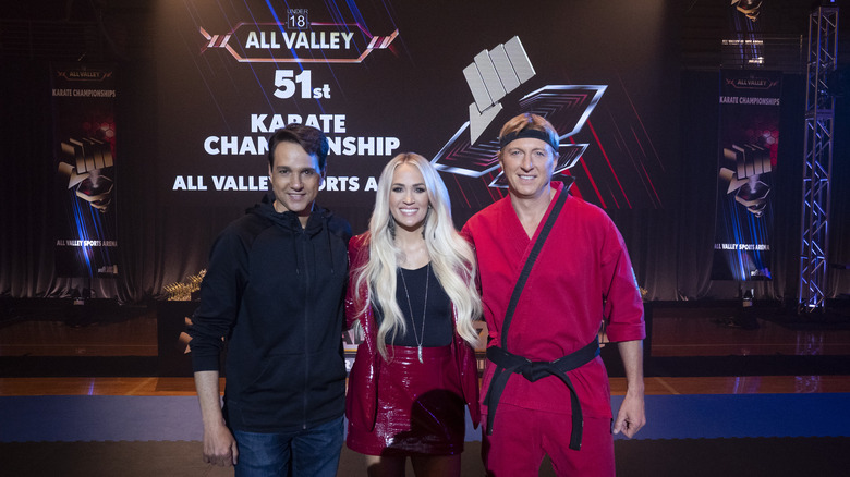 Carrie Underwood, William Zabka and Ralph Macchio in Cobra Kai s4