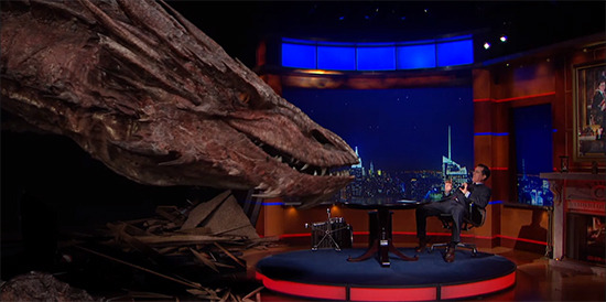 Colbert interviews Smaug