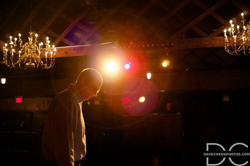Stephen practicing on stage at The Bell House