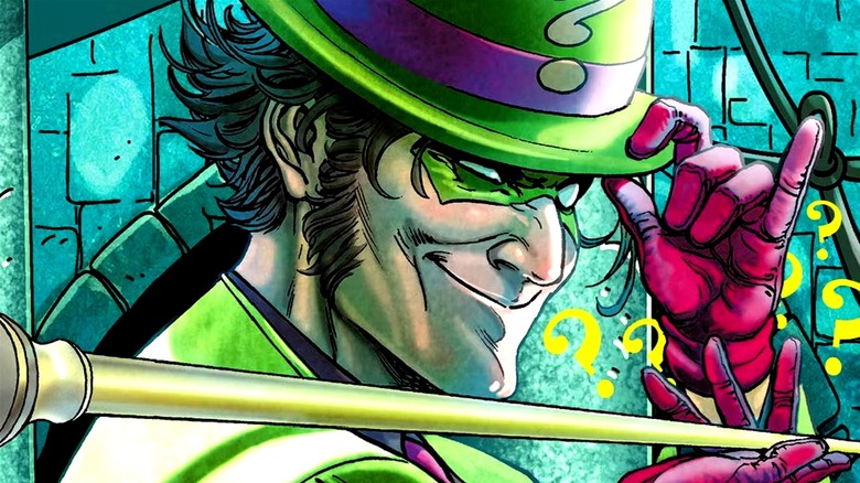 The Riddler smiling