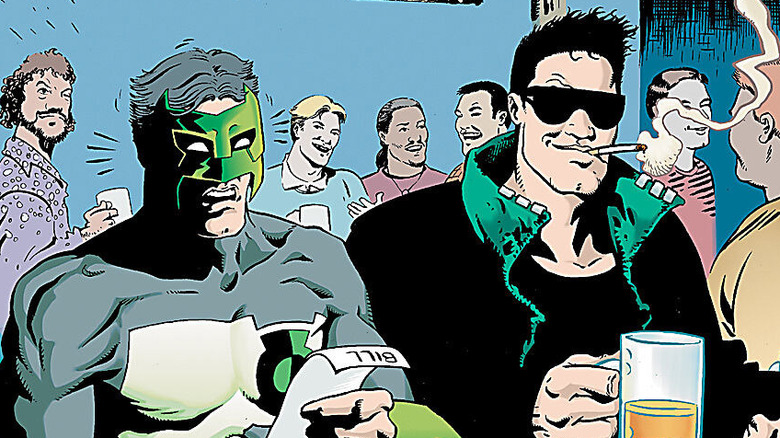 Tommy Monaghan drinks with Green Lantern
