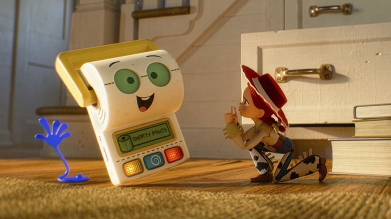 ג'סי מדברת עם Smarty Pants ב-Toy Story 5