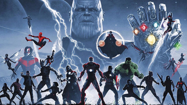 Artwork depicting the characters of Marvel's Infinity Saga