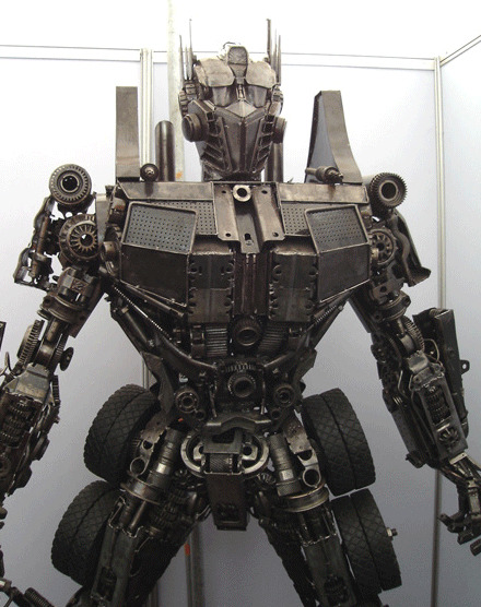 Optimus Prime Metal Sculpture