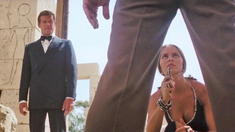 Roger Moore and Barbara Bach in The Spy Who Loved Me