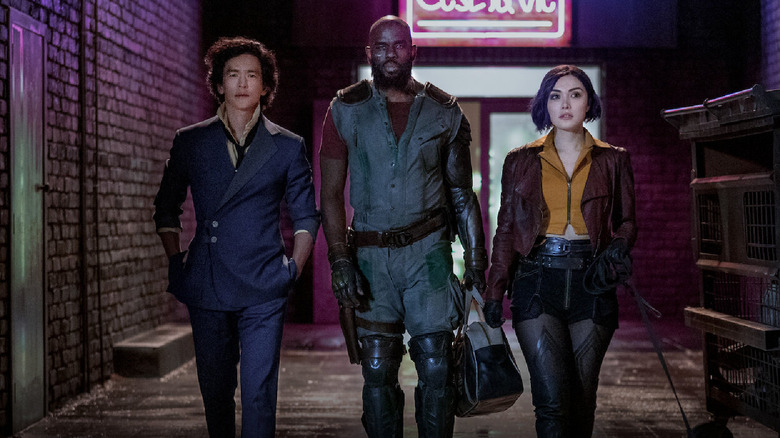 John Cho, Mustafa Shakir, and Daniella Pineda in Netflix's Cowboy Bebop