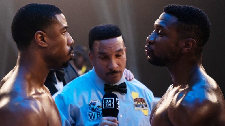 Michael B. Jordan and Jonathan Majors in Creed III
