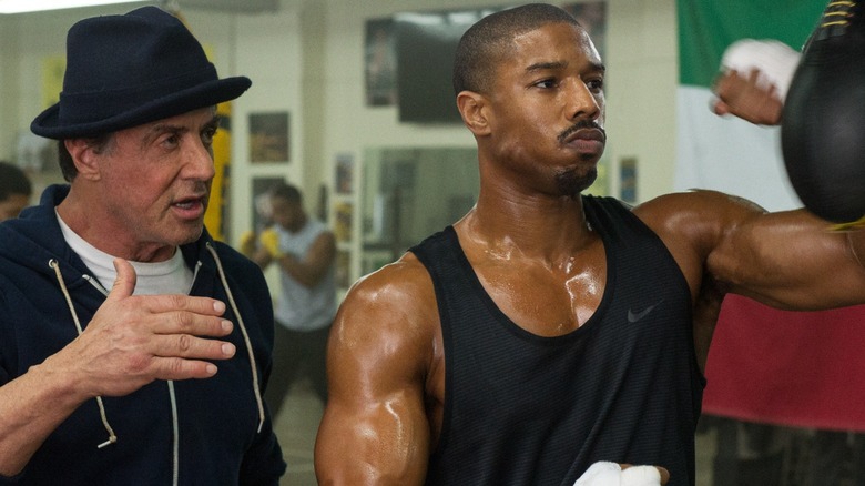 Sylvester Stallone and Michael B. Jordan in Creed