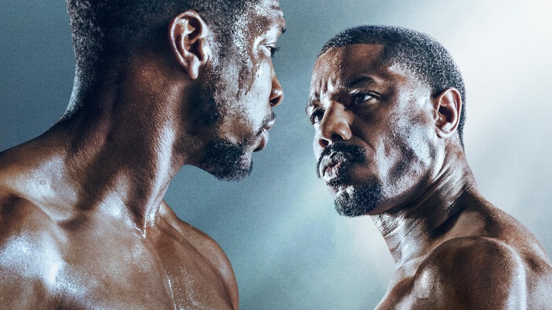 Jonathan Majors and Michael B Jordan in Creed III