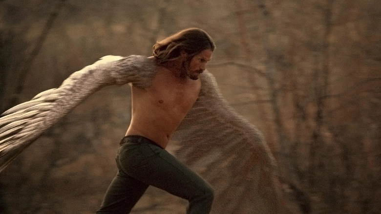 Midnight, Texas' winged man running in woods