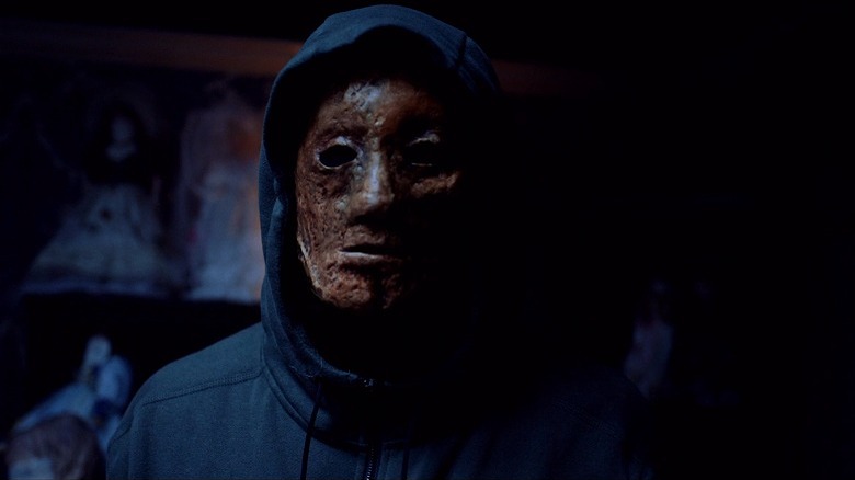 charred mask hoodie