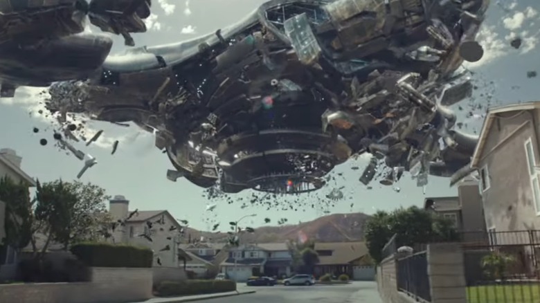 Spaceship assembled from scraps