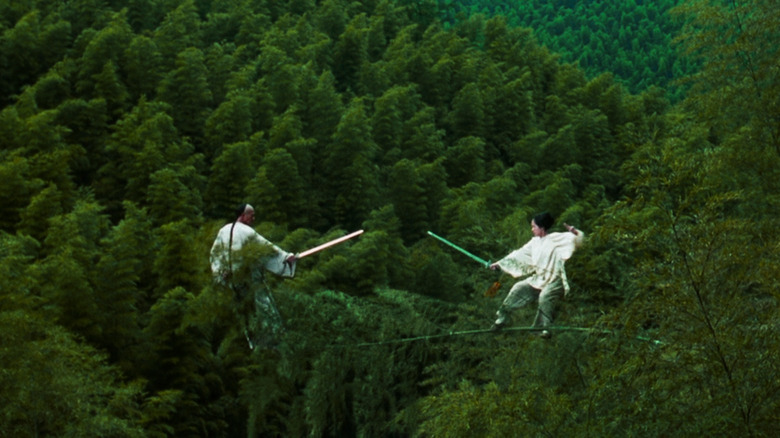 Chow Yun-fat and Zhang Ziyi in Crouching Tiger, Hidden Dragon