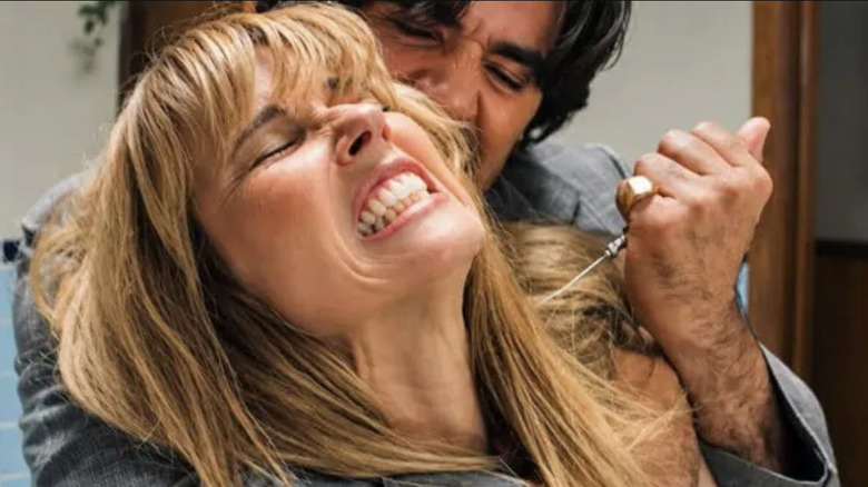 Elias tries to give Pamela some medicine in Crystal Lake
