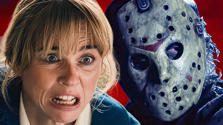 A collage of Pamela Voorhees and Jason Voorhees
