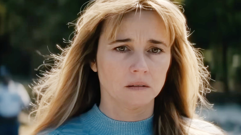 Linda Cardellini as Pam Voorhees looking at at the lake in Crystal Lake