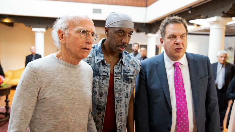 Jeff Garlin, J.B. Smoove, and Larry David in Curb Your Enthusiasm
