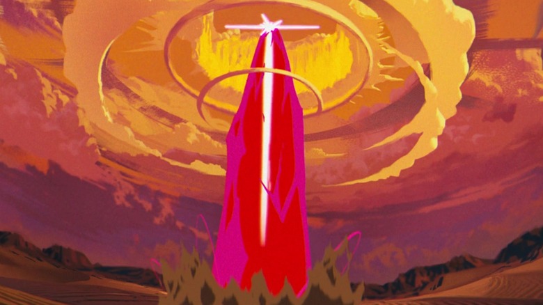 Une explosion traversant les nuages ​​dans le désert dans X-Men '97