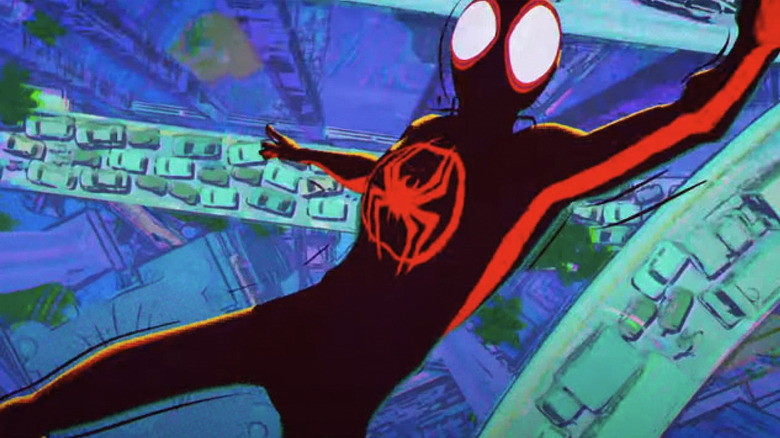 Spider-Man Across the Spider-Verse falling