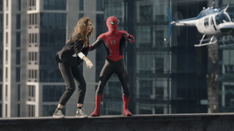 Spidey and MJ in Spider-Man: No Way Home