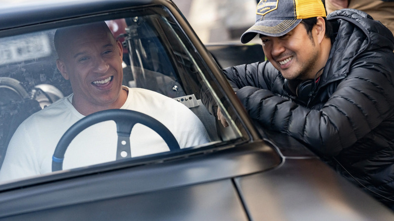 Fast and Furious director Justin Lin with Vin Diesel