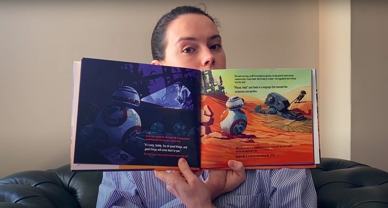 daisy ridley reads a star wars book