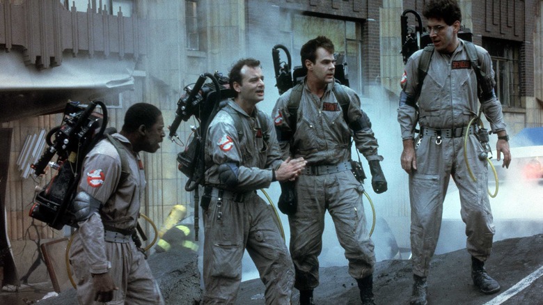 The Ghostbusters saving New York
