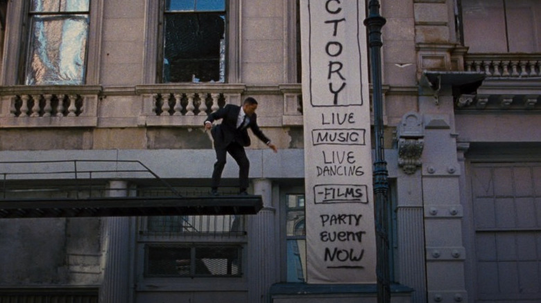 Will Smith jumping out of a window