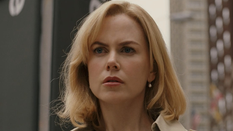 Nicole Kidman's Dr Carol Bennell is seen in closeup as she stands outside in The Invasion