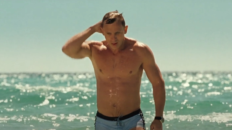James Bond at the beach in Casino Royale