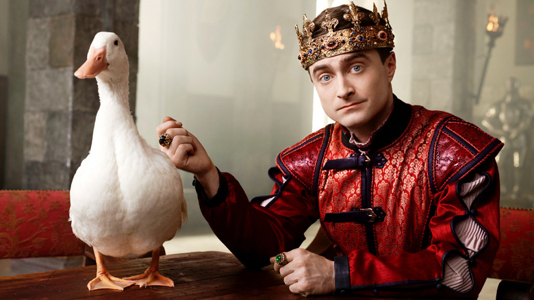 Daniel Radcliffe and a duck from Miracle Workers