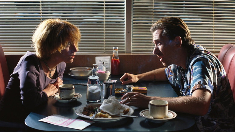 The robbers in Pulp Fiction sitting in a diner booth